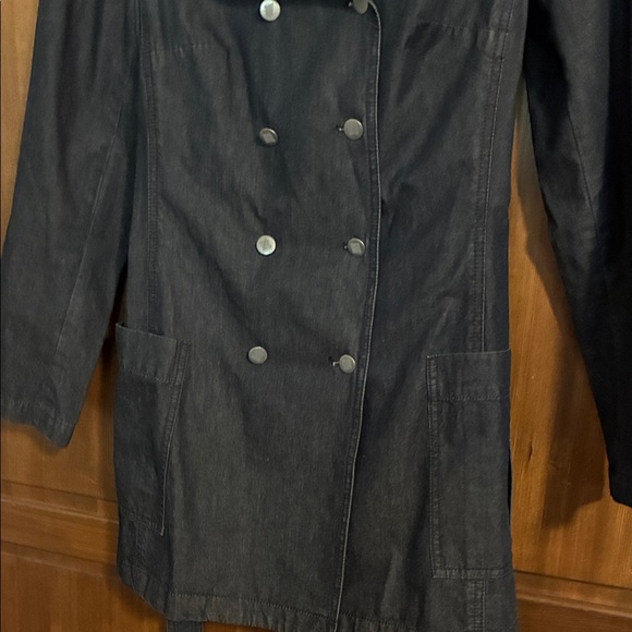 Talbots Black Trench Coat - Picture 4 of 5